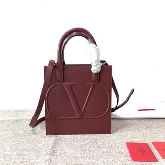 발렌티노 스몰 VLOGO WALK 쇼퍼백 V41124 버건디