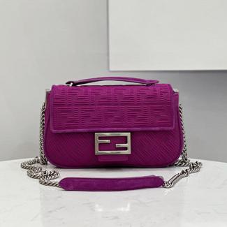펜디 미디 패브릭 바게트 체인백 8BR793-2