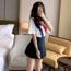 톰브라운 여성용 미니 스커트 TB8721 네이비