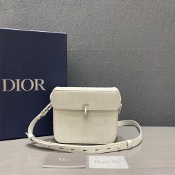 디올 남여공용 송아지 가죽 Boxy 백 PO150 화이트