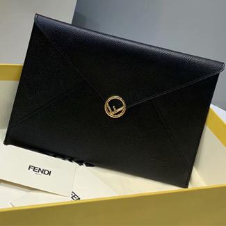 펜디 라지 슬림 플랫 파우치 8N0152 블랙