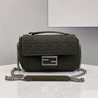 펜디 미디 패브릭 바게트 체인백 8BR793-5