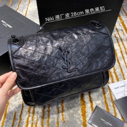입생로랑 니키 미듐 숄더백 498894 빈티지 블랙